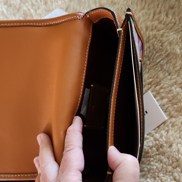 Gorgeous NWT Coach Rainbow Saddle Crossbody Bag with Guitar Strap ❤️🌈💜 - Picture 10 of 16